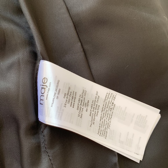 MAJE Jupe Courte Jarlone Wool Blend Houndstooth Mini Skirt Size sz 36 - Picture 4 of 7